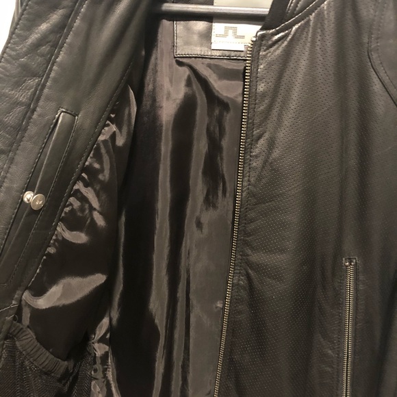 J. Lindeberg black leather jacket - Picture 3 of 5